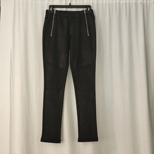 THE KOOPLES SPORT  BIKER BLACK LEGGINGS SZ XS